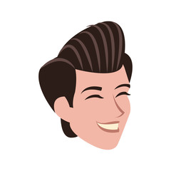 man face cartoon icon over white background. colorful design. vector illustration