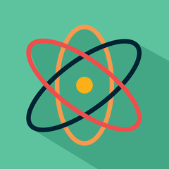 Atom icon. Vector illustration