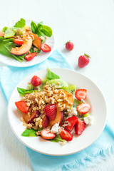 fruit salad with homemade granola