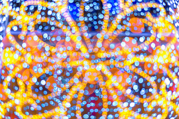 Colorful of Bokeh background carrying glue