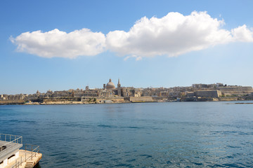Fototapeta na wymiar The view on Valletta, Sliema, Malta