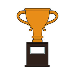 trophy cup icon image vector illustration design