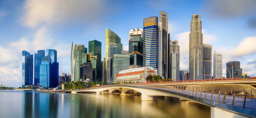 Obraz premium Singapore Skyline and view of Marina Bay