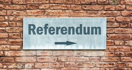 Fototapeta na wymiar Schild 225 - Referendum