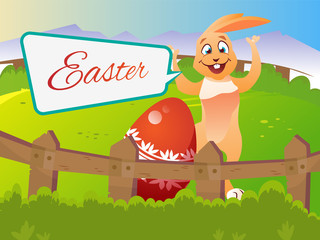 Easter rabbit with an egg