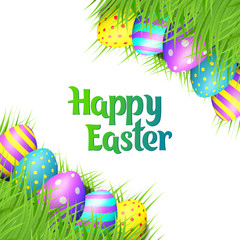 Easter eggs on white background.