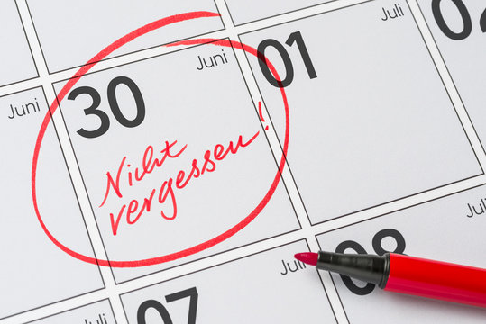 Kalender - 30. Juni