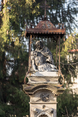   Old Wayside shrine by an unknown artist in Swoszowice near Cracow. Poland