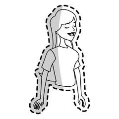 happy woman icon image vector illustration design 