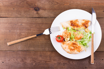 Grilled turkey breast with chili