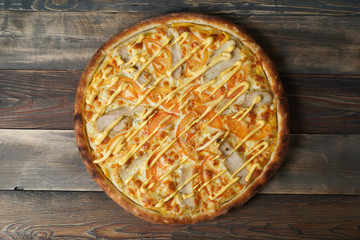 Baked chicken pizza