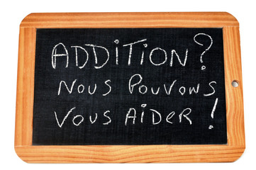 Obraz premium Ardoise avec écrit addiction nous pouvons vous aider