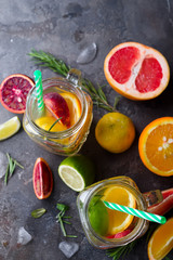 orange lemonade on a jar