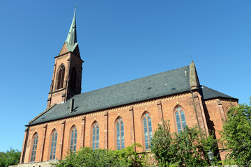Fototapeta na wymiar ev. Stadtkirche von Ladenburg am Neckar