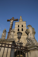 Fototapeta na wymiar Avignon Cathedral Facade