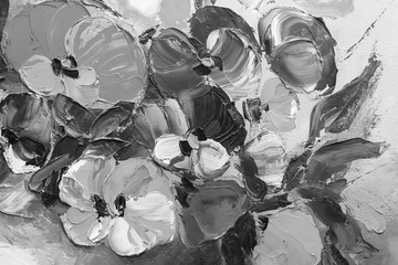 Texture oil painting, flowers, art, painted color image, paint