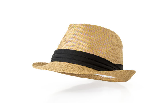  Straw hat isolated on white background