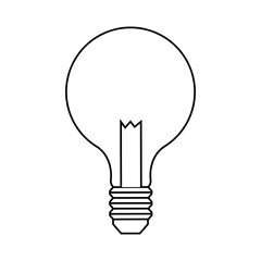 regular lightbulb icon image vector illustration design 