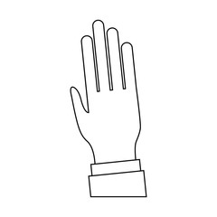 open hand icon image vector illustration design 