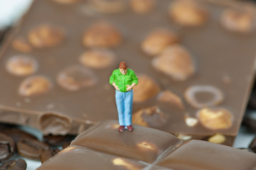 Übergewicht,  Diät, Verzicht, Schokolade