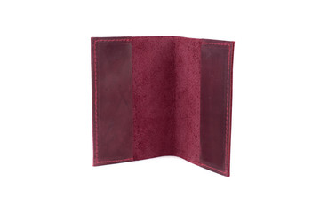 Leather wallet on a white background, isolated