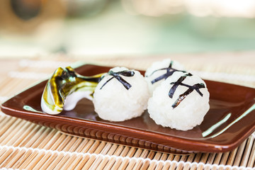 rice ball food home made design