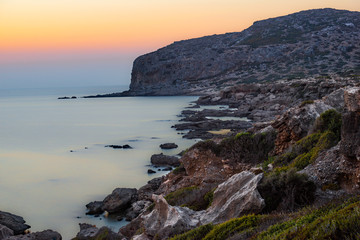 Golden beach in Crete Island