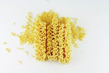 Instant Noodles / Instant noodles are sold in a precooked and dried noodle block, with flavoring powder and/or seasoning oil.