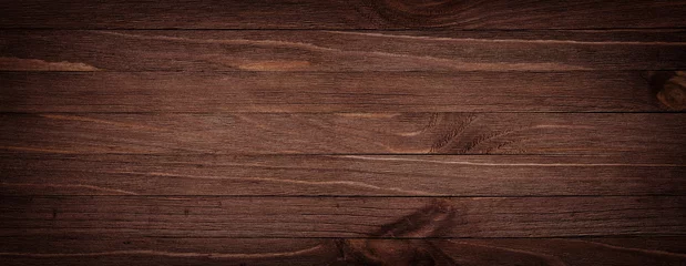 Wandaufkleber Dunkelbraunes, zerkratztes Holzschneidebrett. Holz Textur Hintergrund © dmitr1ch