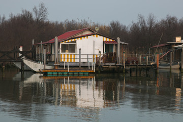 Fototapeta na wymiar Paesaggio naturale al delta del fiume Po