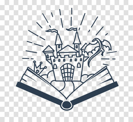 silhouette Concept of reading