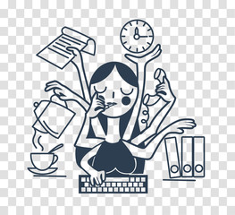 silhouette icon  effectiveness woman