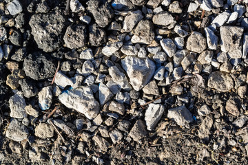Crushed limestone aggregate