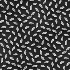 Scattered Geometric Shaded Shapes. Abstract Seamless Monochrome Pattern.