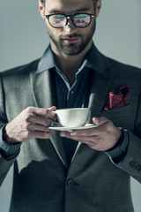 Man with coffee cup