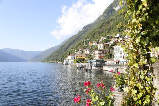 Argegno, Italy. Located on the Como Lake in Lombardy. North Italy
