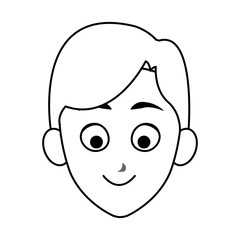 happy man cartoon icon over white background. vector illustration
