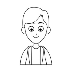 happy man cartoon icon over white background. vector illustration