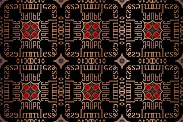 Art deco retro pattern background symmetrical geometric shapes with the use of the font