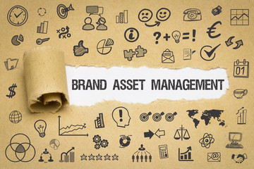 Brand Asset Management / Papier mit Symbole
