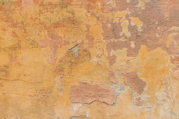 Stof per meter Verweerde muur Orange old wall