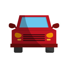 car icon over white background. colorful design. vector illustration