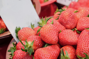 Strawberry red friut in basket