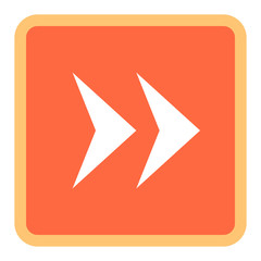 Arrow Sign Flat Square Icon