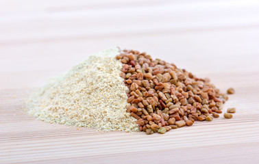 raw and crushed fenugreek
