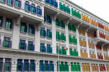 Obraz premium bunte Klappläden - Singapur