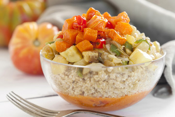 Vegetable dish with quinoa, veggie style