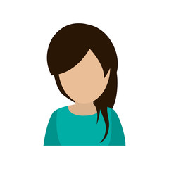 woman avatar icon over white background. colorful design. vector illustration