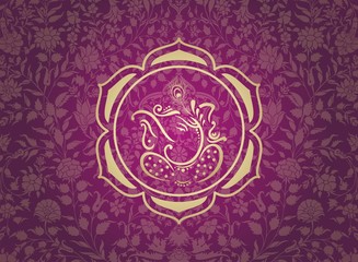 Ganesha, wedding card, royal Rajasthan, India