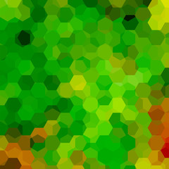Geometric pattern, vector background with hexagons in green tones. Illustration pattern